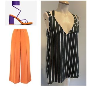 BLACK WHITE STRIPE TOP